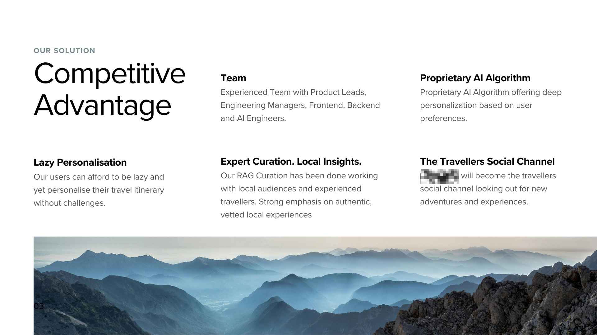 TravelTech - Competitive Advantage - AI Travel Itinerary